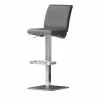 Barstuhl Vittoria | Grau eckig mit glattem Sitz