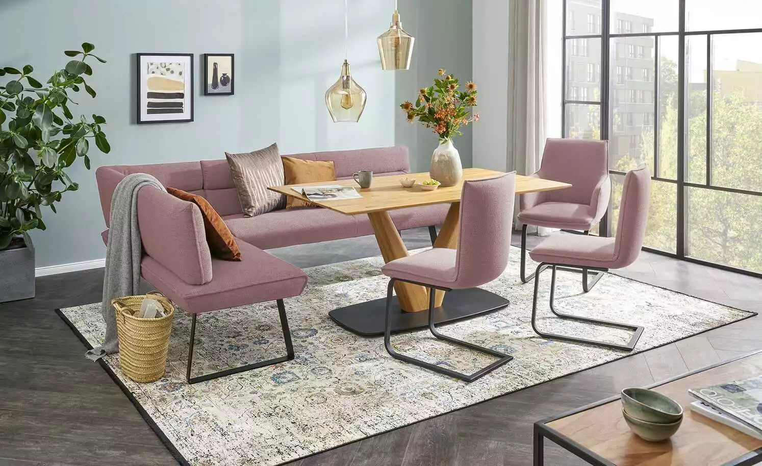 KOINOR Polsterschwingstuhl Dining System 3 | Rosa Nein 3 KOINOR Polsterschwingstuhl Dining System 3 | Rosa Nein