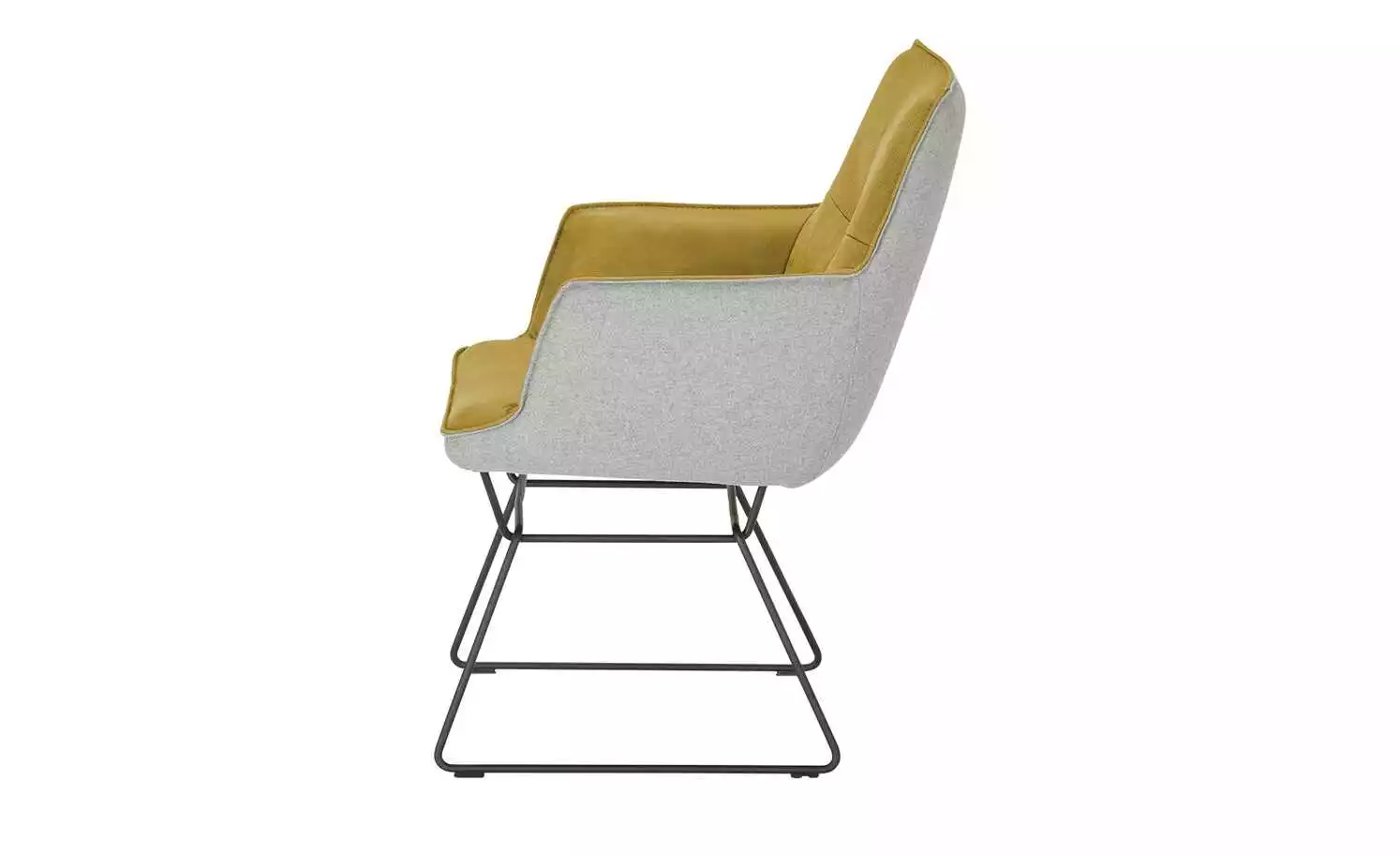 KOINOR Kufenstuhl mit Leder Bexx | Safran (Gelb) / Hellgrau Ja 6 KOINOR Kufenstuhl mit Leder Bexx | Safran (Gelb) / Hellgrau Ja – Bild 4