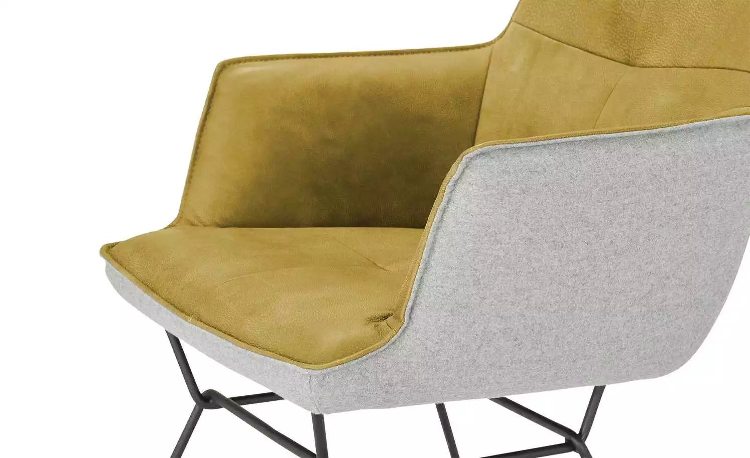 KOINOR Kufenstuhl mit Leder Bexx | Safran (Gelb) / Hellgrau Ja 12 KOINOR Kufenstuhl mit Leder Bexx | Safran (Gelb) / Hellgrau Ja – Bild 10