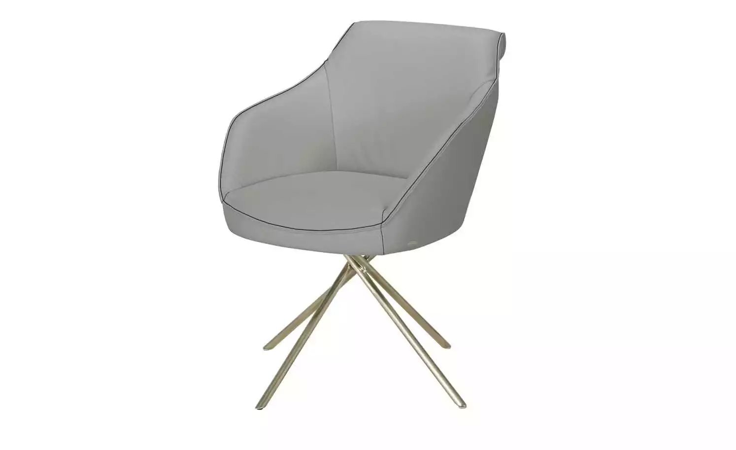 KOINOR Armlehnstuhl Dining System 1 | Silver (Hellgrau) / Kontrastnaht Schwarz 6 KOINOR Armlehnstuhl Dining System 1 | Silver (Hellgrau) / Kontrastnaht Schwarz – Bild 4