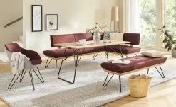 KOINOR Armlehnstuhl Dining System 4 | Chilli (Rot) / Beige / Kontrastnaht Beige