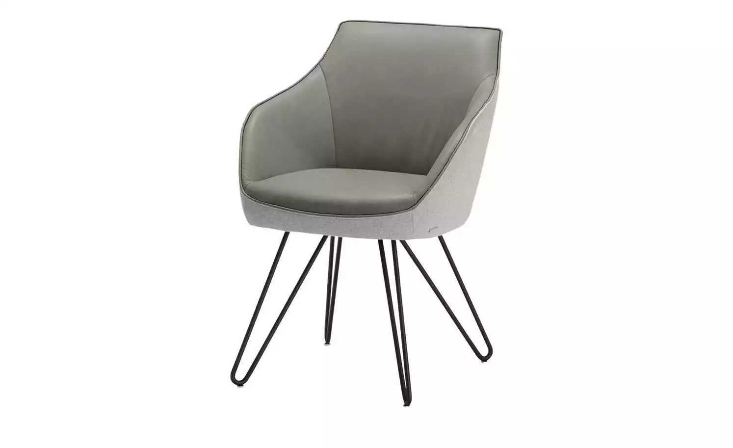 KOINOR Armlehnstuhl Dining System 4 | Asphalt (Hellgrau) / Hellgrau / Kontrastnaht Schwarz 4 KOINOR Armlehnstuhl Dining System 4 | Asphalt (Hellgrau) / Hellgrau / Kontrastnaht Schwarz – Bild 2