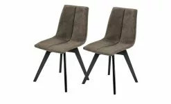 Woodford Polsterstuhl, 2er-Set Marven | Braun Buche kolonial