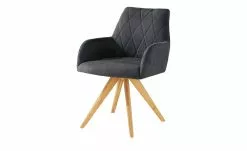 Woodford Polsterstuhl mit Armlehne Bristol | Schwarz Eiche Ja