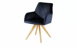 Woodford Polsterstuhl mit Armlehne Bristol | Blau Eiche Ja