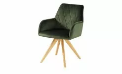 Woodford Polsterstuhl mit Armlehne Bristol | Grün Eiche Ja