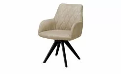 Woodford Polsterstuhl mit Armlehne Bristol | Sand (Beige) Schwarz Ja