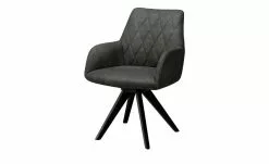 Woodford Polsterstuhl mit Armlehne Bristol | Grau (Dunkelgrau) Schwarz Ja