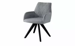 Woodford Polsterstuhl mit Armlehne Bristol | Grau Schwarz Ja