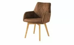 Woodford Polsterstuhl mit Armlehne Bristol | Cognac (Braun) Eiche