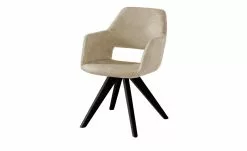 Woodford Polsterstuhl mit Armlehne Berlin | Sand (Beige) Schwarz Nein