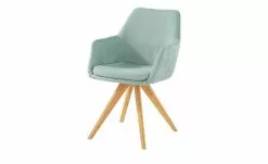 Woodford Polsterstuhl mit Armlehne Helsinki | Türkis Nein Eiche