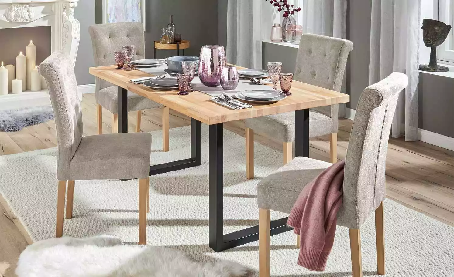 Woodford 2er Set Polsterstuhl Messena | Cappuccino (Hellbraun) Buche 3 Woodford 2er Set Polsterstuhl Messena | Cappuccino (Hellbraun) Buche