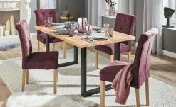 Woodford 2er Set Polsterstuhl Messena | Bordeaux Buche