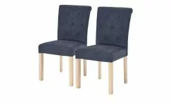 Woodford 2er Set Polsterstuhl Messena | Nachtblau Eiche Sonoma