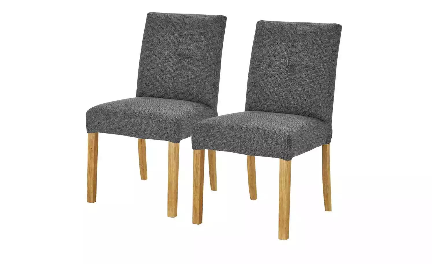 Woodford 2er Set Polsterstuhl Mako | Webstoff grob Anthrazit Eiche geölt 4 Woodford 2er Set Polsterstuhl Mako | Webstoff grob Anthrazit Eiche geölt – Bild 2