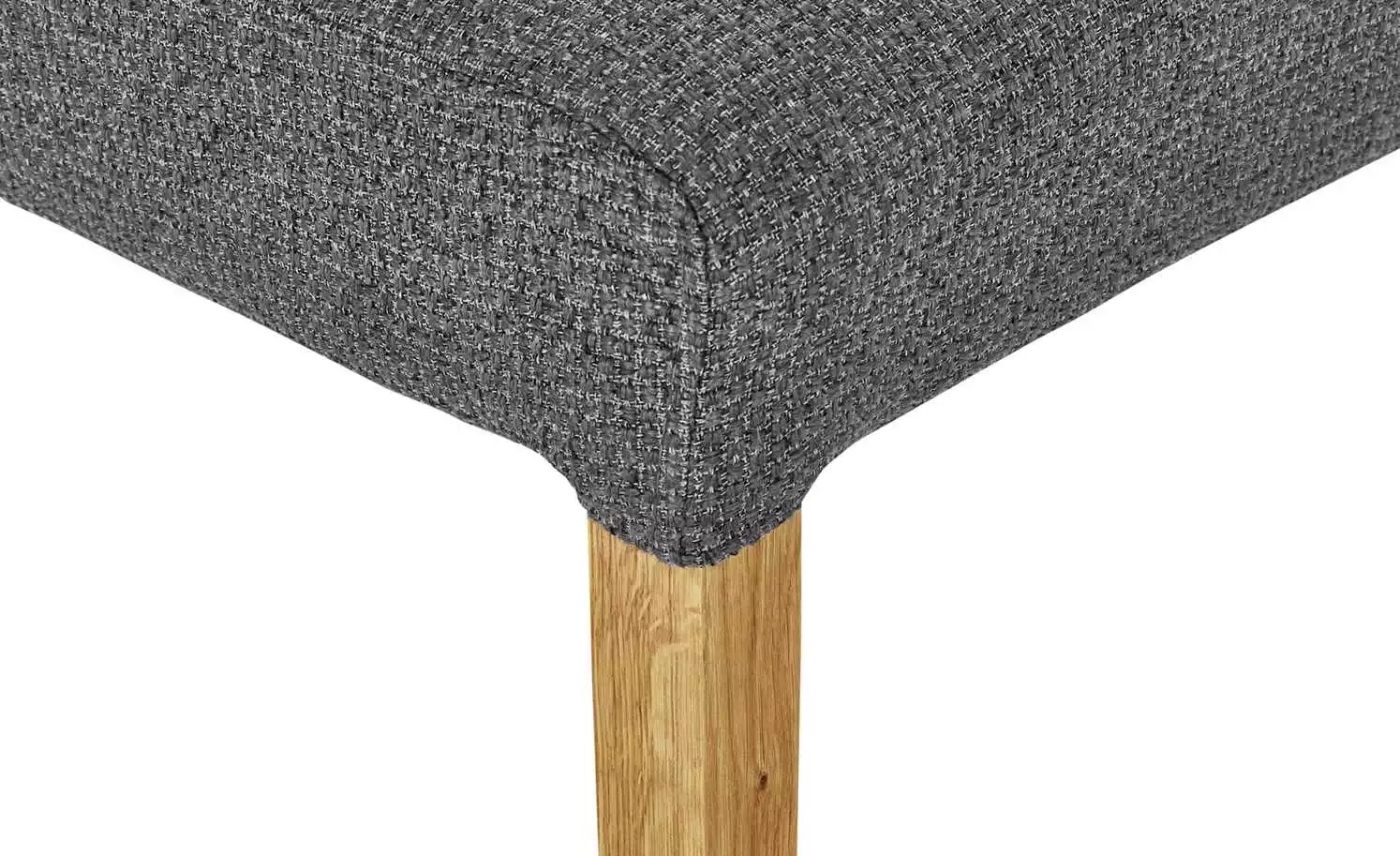 Woodford 2er Set Polsterstuhl Mako | Webstoff grob Anthrazit Eiche geölt 6 Woodford 2er Set Polsterstuhl Mako | Webstoff grob Anthrazit Eiche geölt – Bild 4