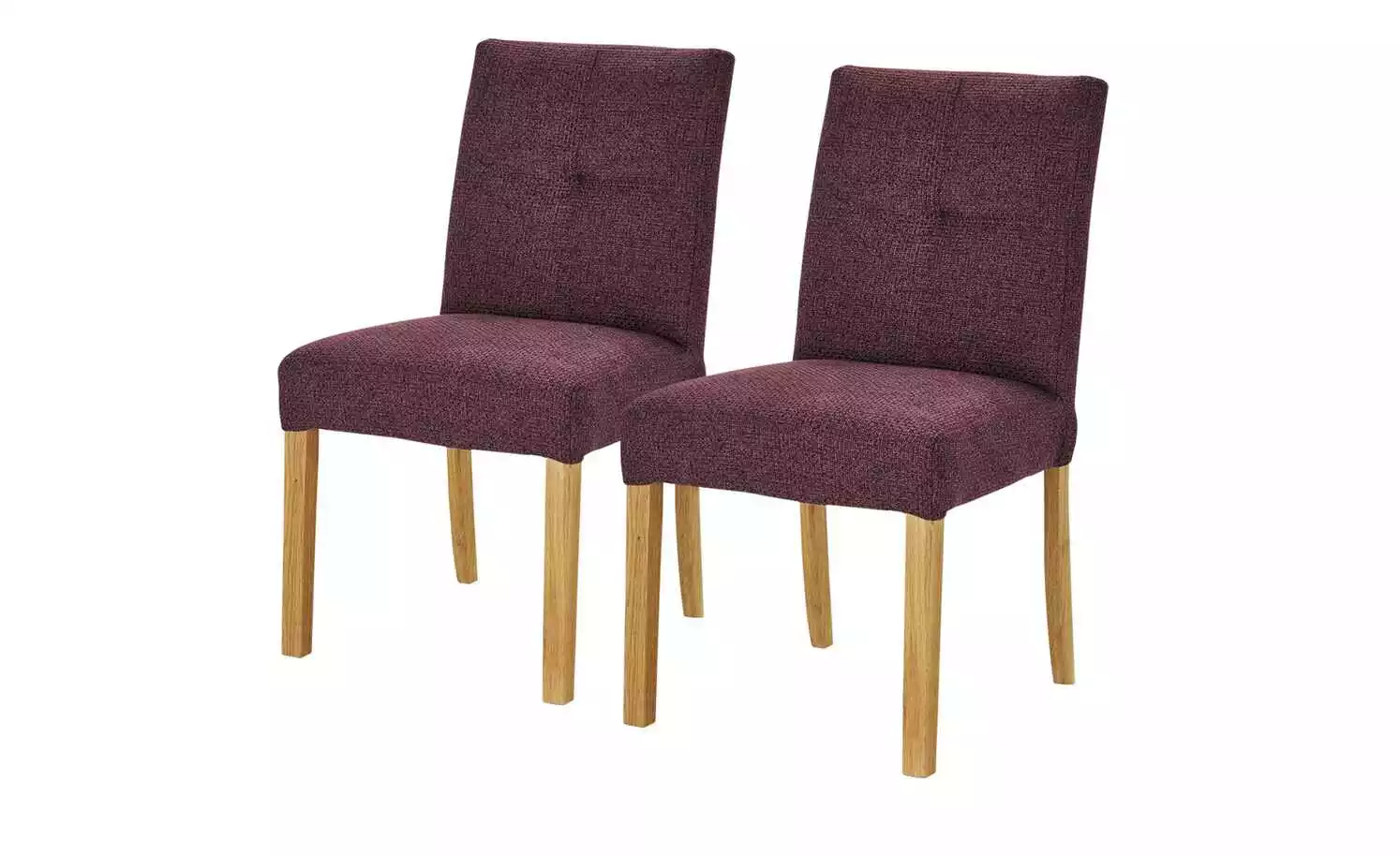 Woodford 2er Set Polsterstuhl Mako | Webstoff grob Bordeaux Eiche geölt 4 Woodford 2er Set Polsterstuhl Mako | Webstoff grob Bordeaux Eiche geölt – Bild 2