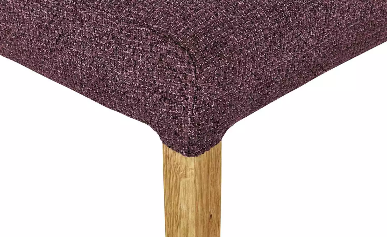 Woodford 2er Set Polsterstuhl Mako | Webstoff grob Bordeaux Eiche geölt 10 Woodford 2er Set Polsterstuhl Mako | Webstoff grob Bordeaux Eiche geölt – Bild 8