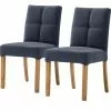 Woodford 2er Set Polsterstuhl Mako | Webstoff fein Nachtblau Eiche geölt -Stühle Verkäufe 2023 15304110 4 202204292232