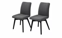 Woodford 2er Set Polsterstuhl Menda | Anthrazit Schwarz Nein Nein