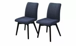 Woodford 2er Set Polsterstuhl Menda | Nachtblau Schwarz Nein Nein