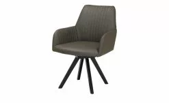 smart Lederstuhl Bastian | Anthrazit