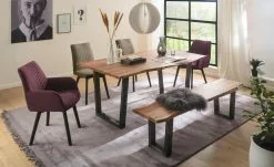 Woodford Polsterstuhl Menda | Bordeaux Schwarz Ja Nein