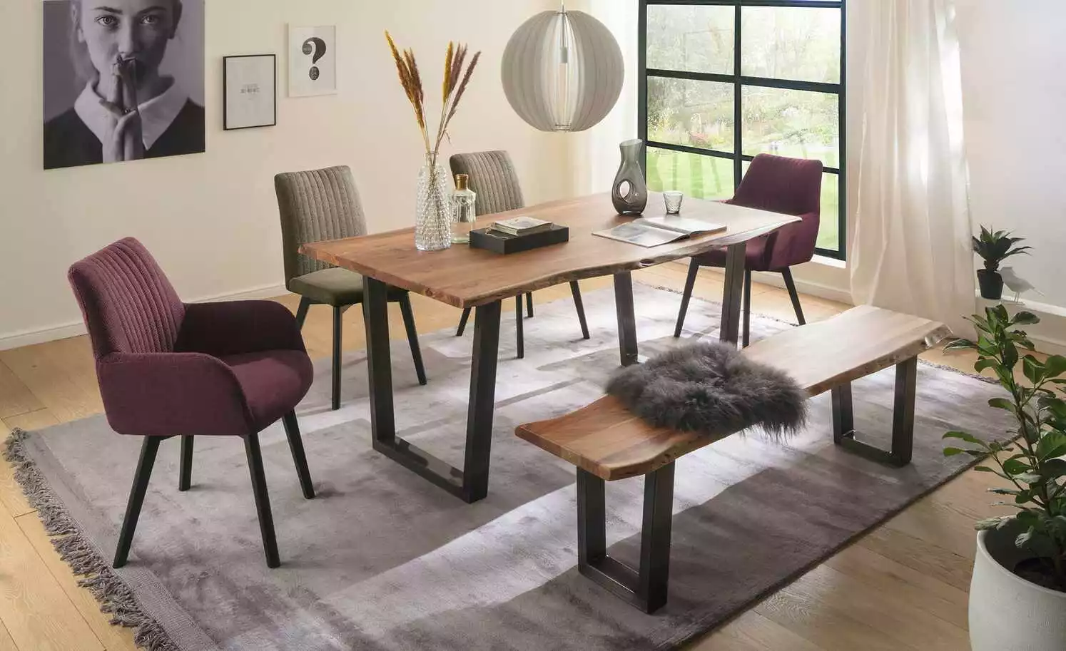 Woodford Polsterstuhl Menda | Bordeaux Schwarz Ja Nein 3 Woodford Polsterstuhl Menda | Bordeaux Schwarz Ja Nein