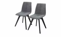 Woodford 2er Set Polsterstuhl Marven | Anthrazit Schwarz