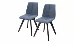 Woodford 2er Set Polsterstuhl Marven | Blau Schwarz