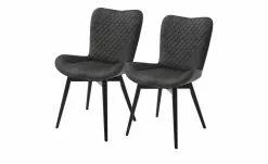 Gray & Jones 2er Set Polsterstuhl Tierra Fuego Two | Anthrazit Schwarz Nein