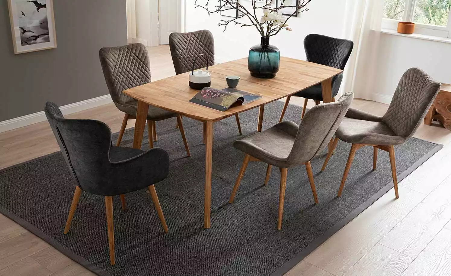 Gray & Jones 2er Set Polsterstuhl Tierra Fuego Two | Cappuccino Wildeiche Nein 4 Gray & Jones 2er Set Polsterstuhl Tierra Fuego Two | Cappuccino Wildeiche Nein – Bild 2