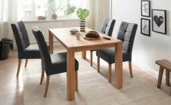 Woodford 2er Set Polsterstuhl Renaldo | Anthrazit Buche natur