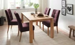 Woodford 2er Set Polsterstuhl Renaldo | Bordeaux Buche natur