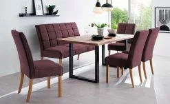 Woodford 2er Set Polsterstuhl Renaldo | Bordeaux Eiche geölt