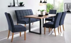 Woodford 2er Set Polsterstuhl Renaldo | Blau Eiche geölt