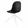 Connubia Schalenstuhl Academy | Schwarz 180 Grad drehbar mit Rückstellfunktion Schneeweiß