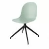 Connubia Schalenstuhl Academy | Thymian (Hellgrün) 180 Grad drehbar mit Rückstellfunktion Schwarz