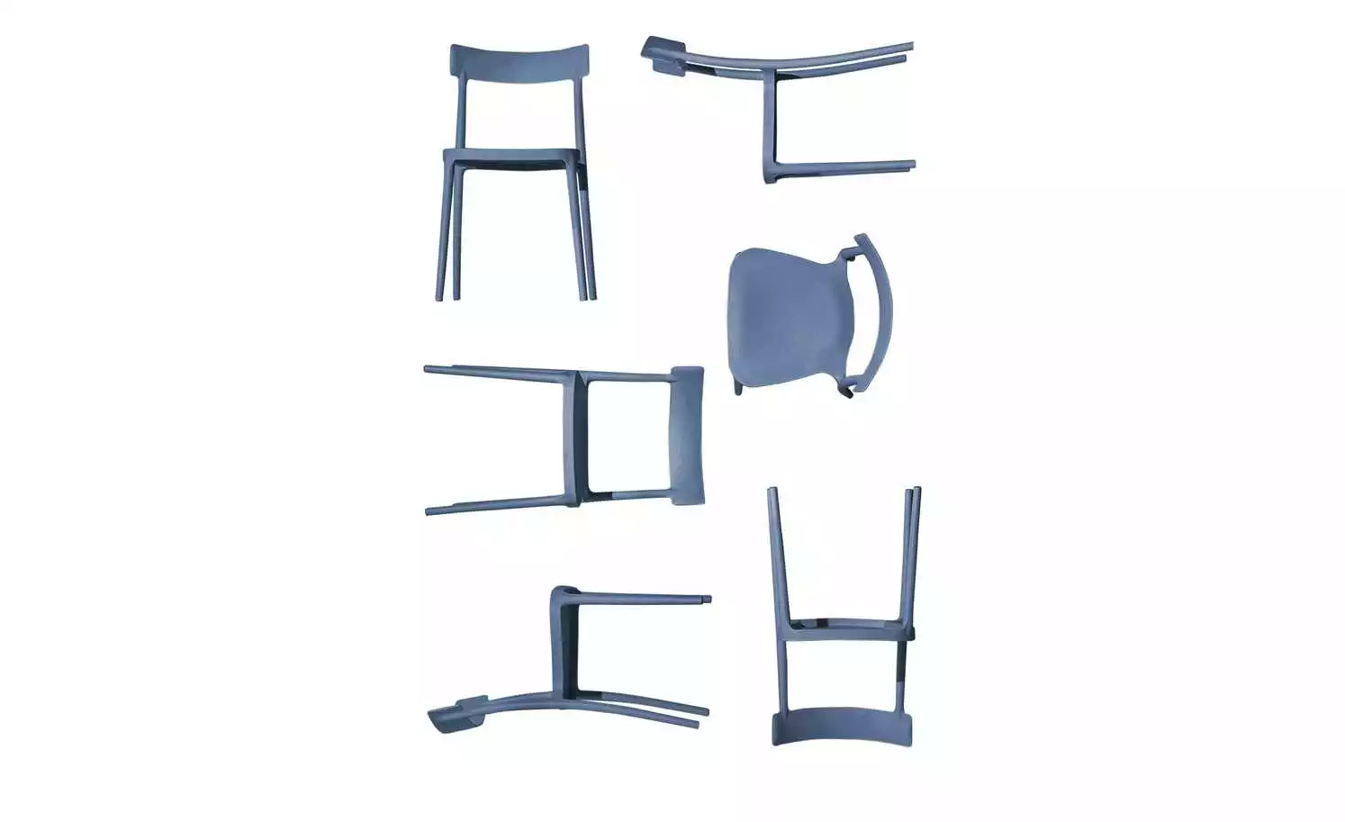 Connubia Stuhl stapelbar Argo | Sky Blue (Blau) 3 Connubia Stuhl stapelbar Argo | Sky Blue (Blau)