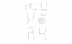 Connubia Stuhl stapelbar Caffe | Schneeweiß