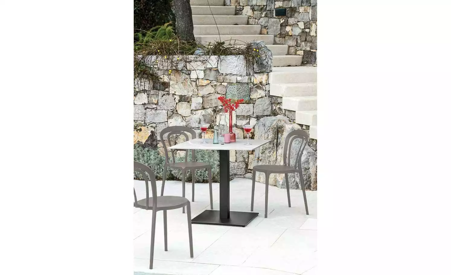 Connubia Stuhl stapelbar Caffe | Taubengrau 5 Connubia Stuhl stapelbar Caffe | Taubengrau – Bild 3