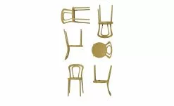 Connubia Stuhl stapelbar Caffe | Senfgelb