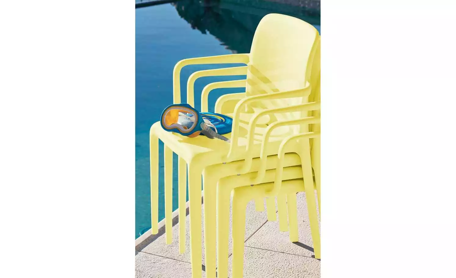 Connubia Stuhl stapelbar Bayo | Zitronengelb Ja 4 Connubia Stuhl stapelbar Bayo | Zitronengelb Ja – Bild 2