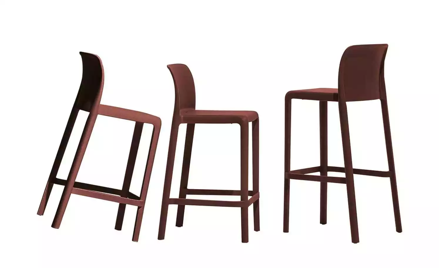 Connubia Barhocker stapelbar Bayo | Rot Oxid (Bordeaux) ca. 65 cm 7 Connubia Barhocker stapelbar Bayo | Rot Oxid (Bordeaux) ca. 65 cm – Bild 5