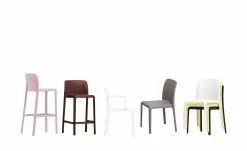 Connubia Barhocker stapelbar Bayo | Rot Oxid (Bordeaux) ca. 65 cm