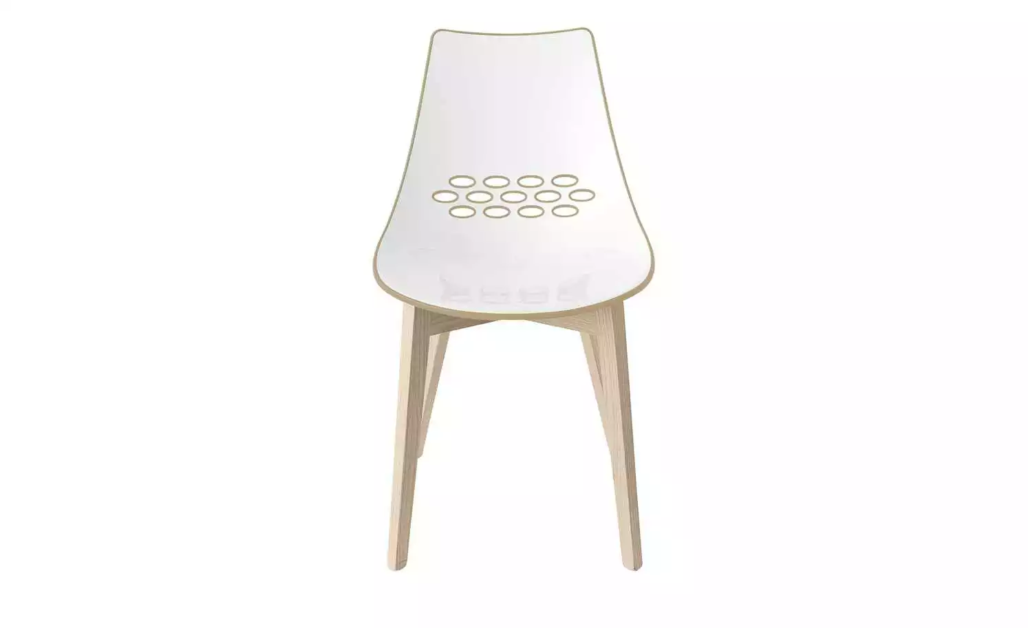 Connubia Stuhl Jam | Weiß / Haselnussbraun 5 Connubia Stuhl Jam | Weiß / Haselnussbraun – Bild 3