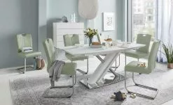 uno Leder-Freischwinger Sammy | Olive (Grün)