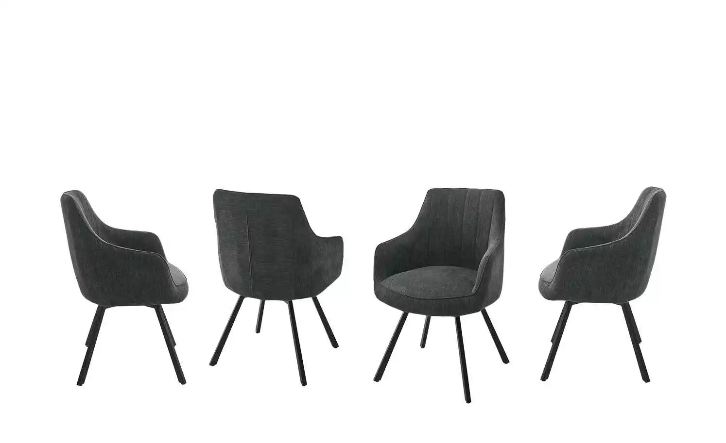 uno Polsterstuhl drehbar Loro | Anthrazit 4 uno Polsterstuhl drehbar Loro | Anthrazit – Bild 2